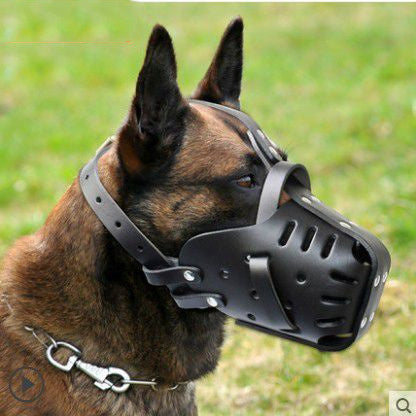 Maulkorb für mittelgroße und große Hunde aus echtem Rindsleder