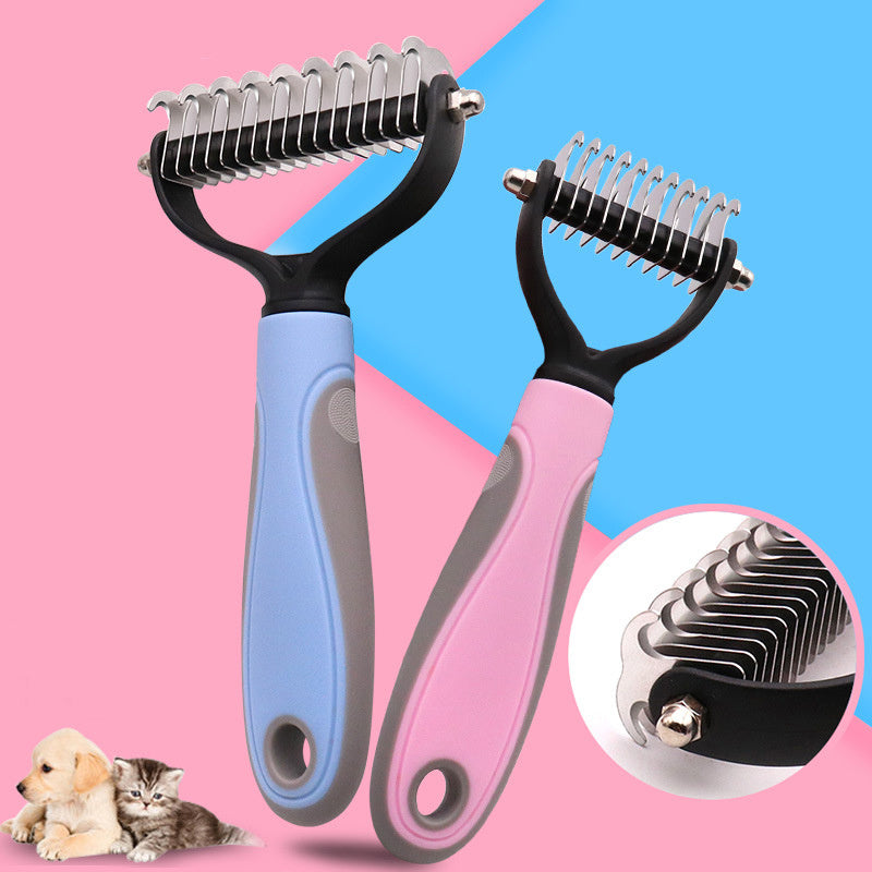 Doppelseitige Haustierbürste, Edelstahl Haarbürste für jedes Haarproblem