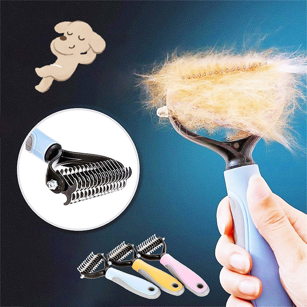 Doppelseitige Haustierbürste, Edelstahl Haarbürste für jedes Haarproblem