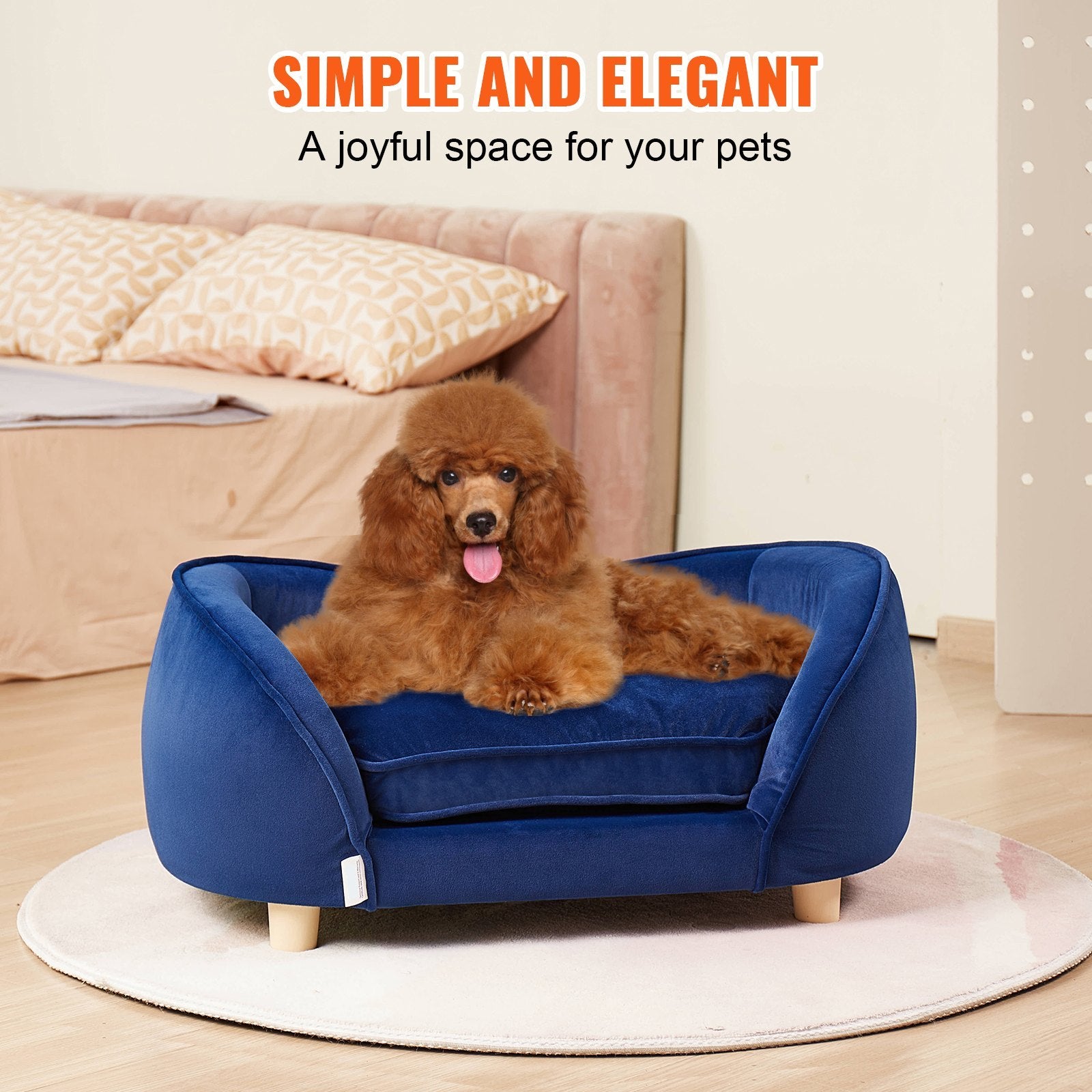 VEVOR Haustier Sofa Hundecouch für mittelgroße Hunde und Katzen Hundesofa Bett 81 lbs